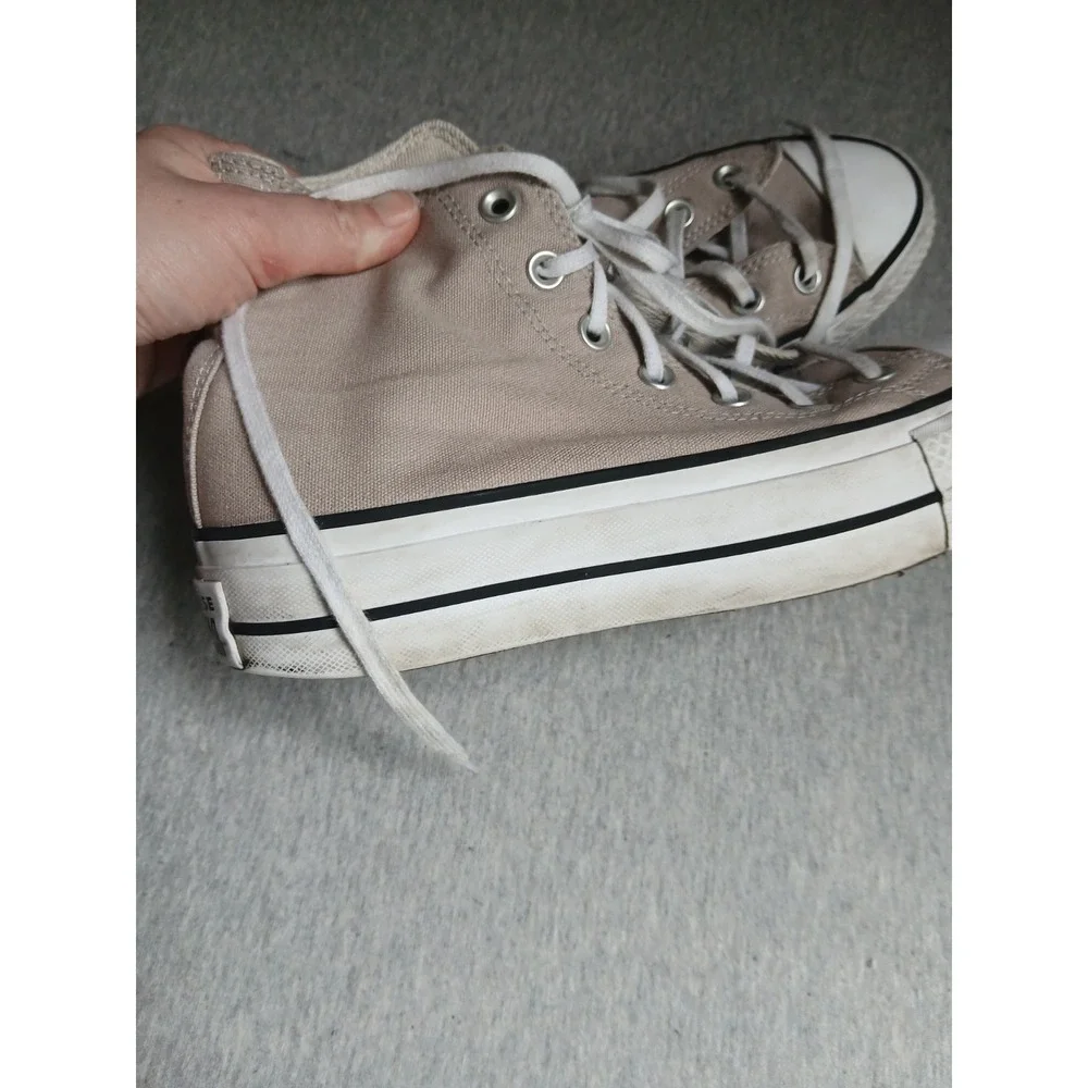 Converse Womens 7.5 Platform High Top Canvas Chuck Taylor Retro